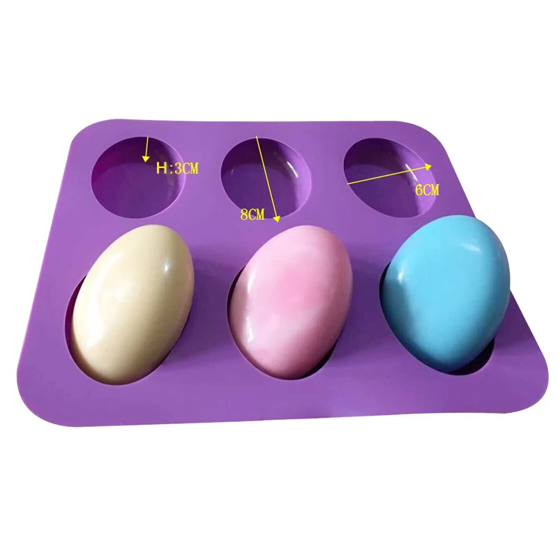 DIY овальная силиконовая форма для гусиного яйца торта ручной работы 100 г мыла 3D