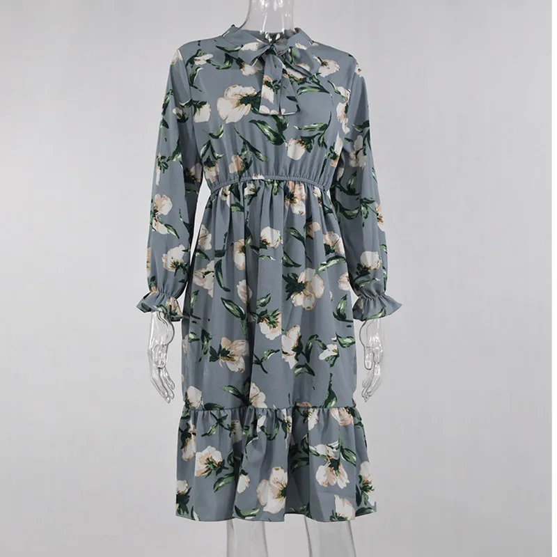 Женское платье Oufisun в Корейском стиле элегантное женское шифоновое с длинным