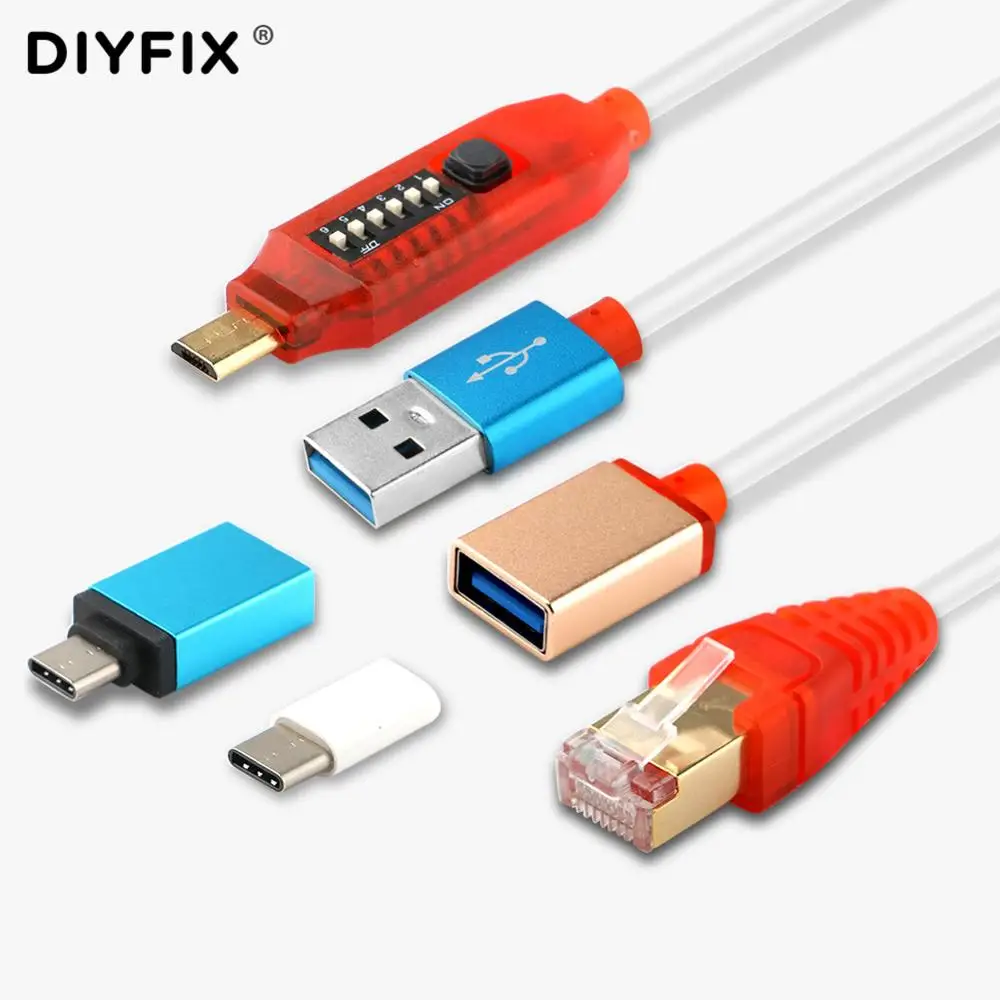 Зарядный кабель Micro USB RJ45 все в 1 для Qualcomm EDL/DFC/9008 режимов поддержка быстрой зарядки