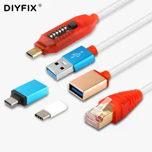 Зарядный кабель Micro USB RJ45, все в 1, для Qualcomm EDLDFC9008 режимов, поддержка быстрой зарядки, MTKSPD, коробка Octopus, адаптер USB