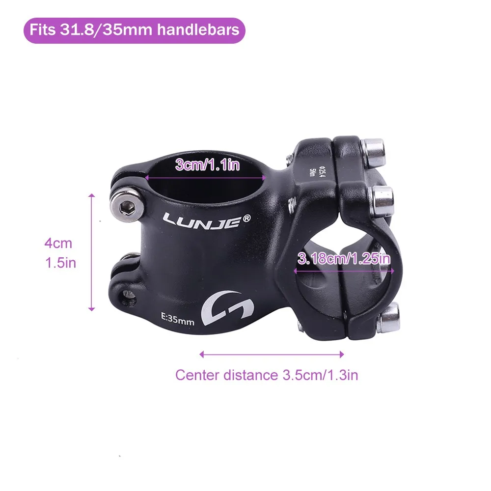 31.8mm MTB Bike Handlebar Stem Aluminum Alloy Mountain Bicycle Riser 35mm 50mm Outdoor Cycling Parts Accessories | Спорт и