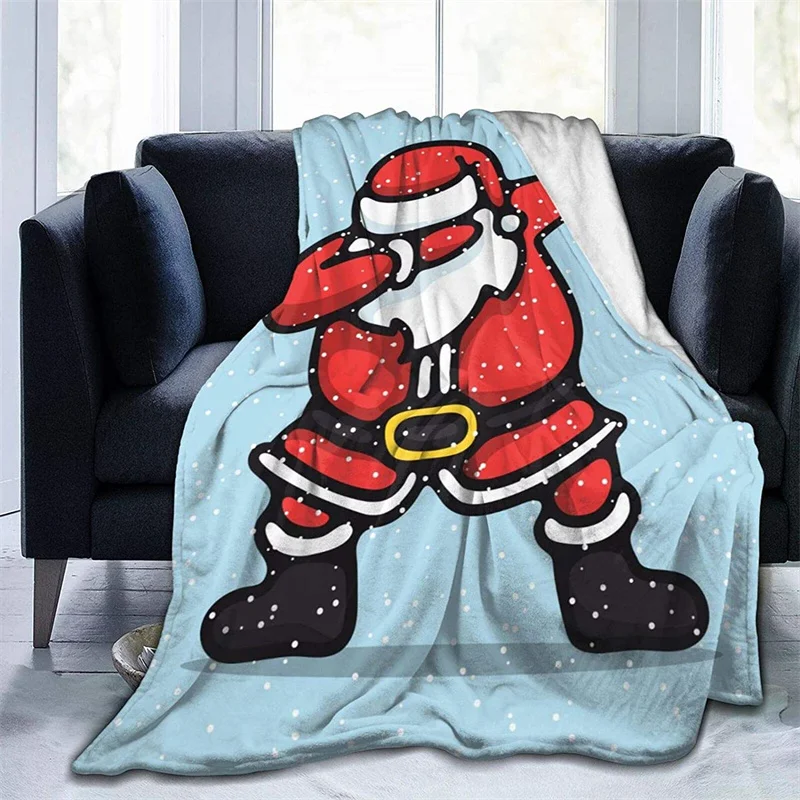 

Cozy Santa Claus Navajo Cubre Camara Green Throw Blanket 3D Print On Demand Sherpa Super Comfortable For Sofa Nordic