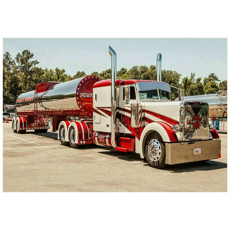 Полностью Квадратный бриллиант 5d живопись красный грузовик Пейзаж Вышивка