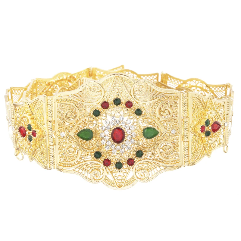 European women's national jewelry waist chain medieval princess belt fashion wedding dress Bijoux metal buckle chain