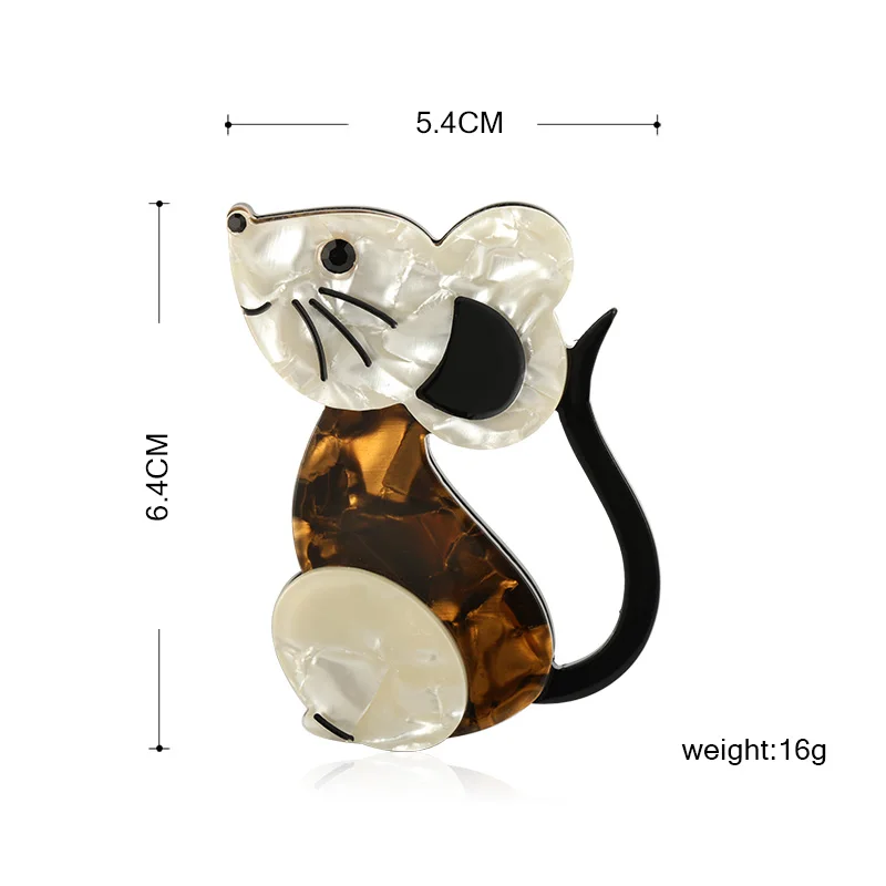 Blucome яркая акриловая брошь в виде мыши украшения для женщин и девочек