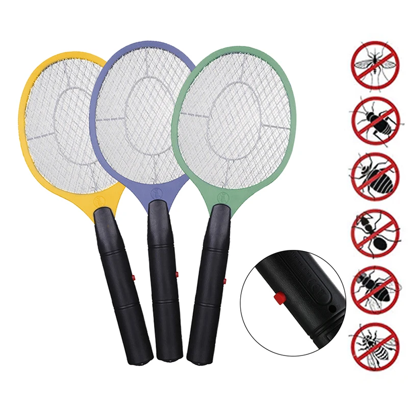 Electric Fly Swatter Home Mosquito Bug Zapper Kills Mosquitoes Safety Anti Mesh Cordless New Use AA Battery | Дом и сад