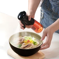 oil spray bottle transparent household plastic spray bottle oil vinegar dispenser for cooking blackwhite