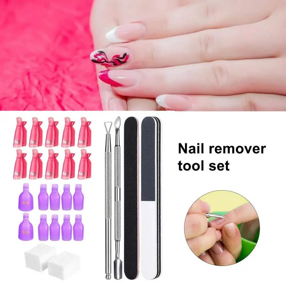 

1Set Manicure Polisher Kit Safe Washable Stainless Steel Nail Removal Tool Set for Women