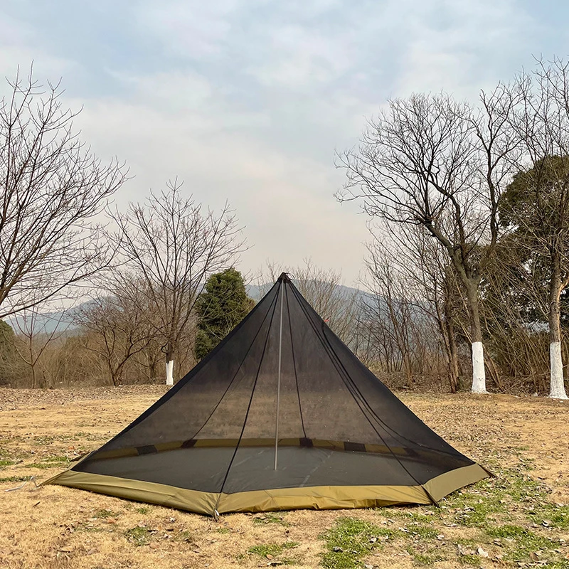 Günstig Ultraleicht Camping Tipi Für 3-4 Person Große Pyramide Zelt Doppel Schicht Markisen Shelter Wasserdicht Faltung Zelte