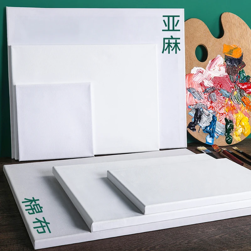 

Boglino linen blank oil painting frame oil painting frame beginner hand painted acrylic oil painting finished material inner fra