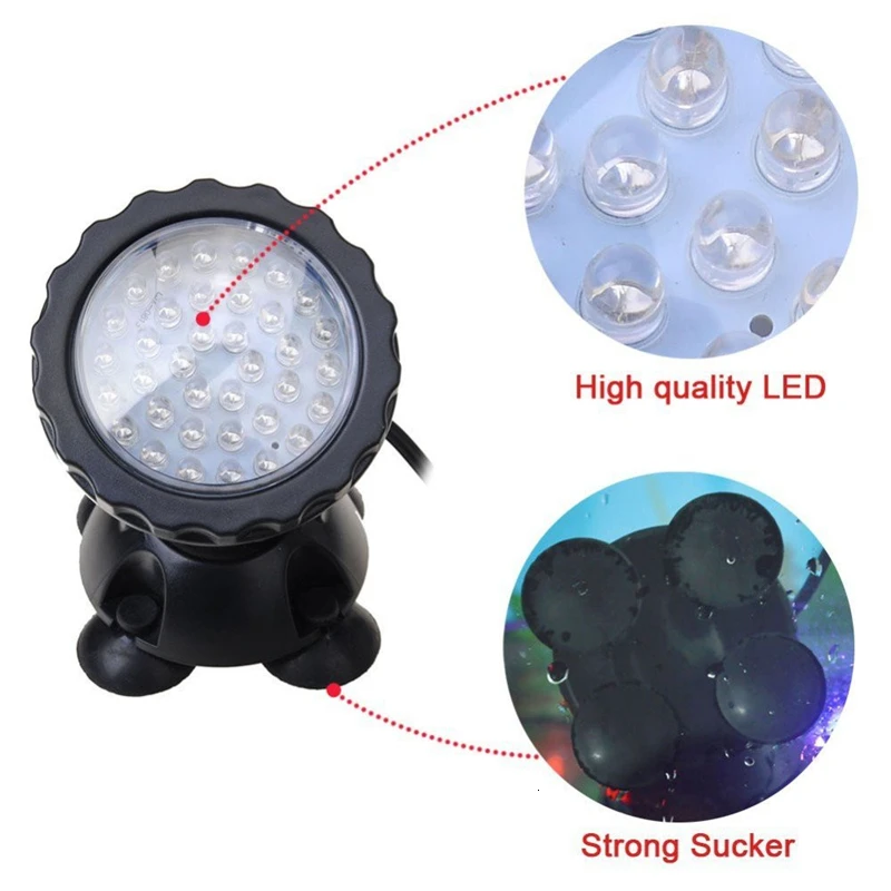 Goedkoop 10 Stuks 36 LED Kleur Veranderende Licht Onderwater Spot Flood Light Dompelpompen Lamp Voor Water Aquarium Fontein Vijver Fish Tank