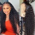 Парики из натуральных волос с крупными волнами, 13x4, предварительно выщипанные 150%, 4x4, бразильский парик с крупными кудрявыми волосами HD, al парики с детскими волосами