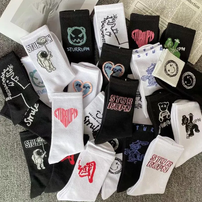 

High quality male Korean version European American street long tube cotton socks female hip-hop sports ins tide basketball socks