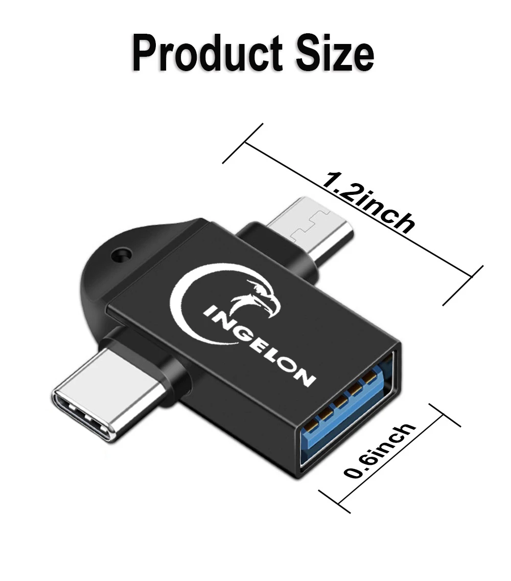 Promotional 2 in 1 OTG Converter USB 3.0 to Micro and Type C Adapter USB3.0 Data Mobile Phone |
