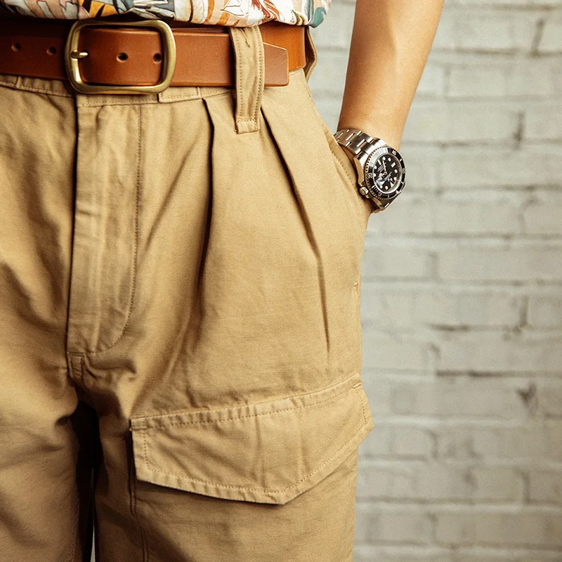 NC-0002 US Military Style Cargo Pants Mens 10oz Cotton Vintage OG107 Loose Casual Trousers