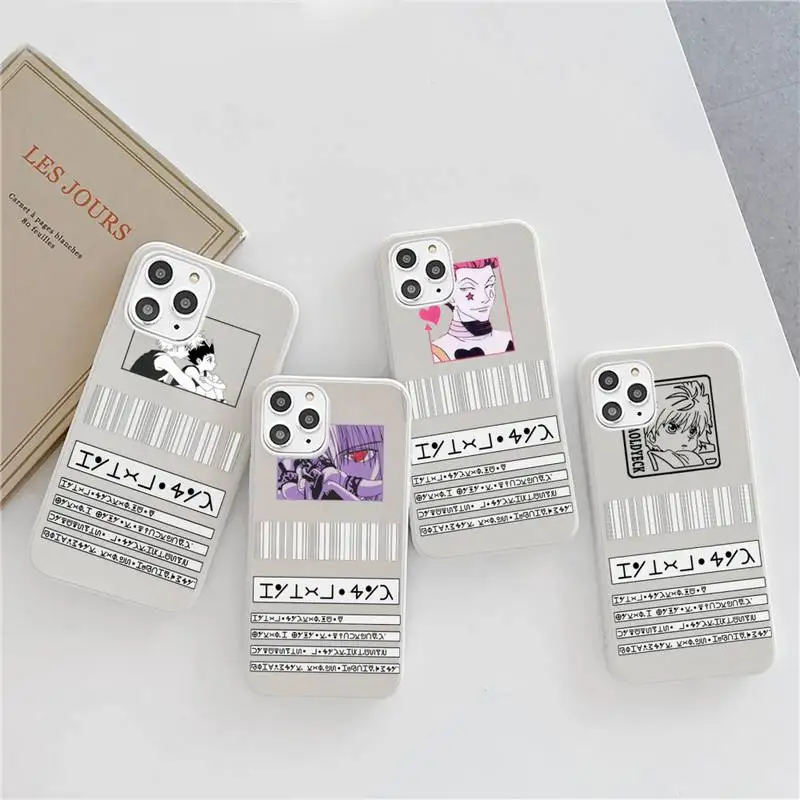 

Hunter x Hunters Phone Case Candy Color for iPhone 6 6S 7 8 11 12 XS X SE 2020 XR mini pro Plus MAX mobile bags iphone 12 case