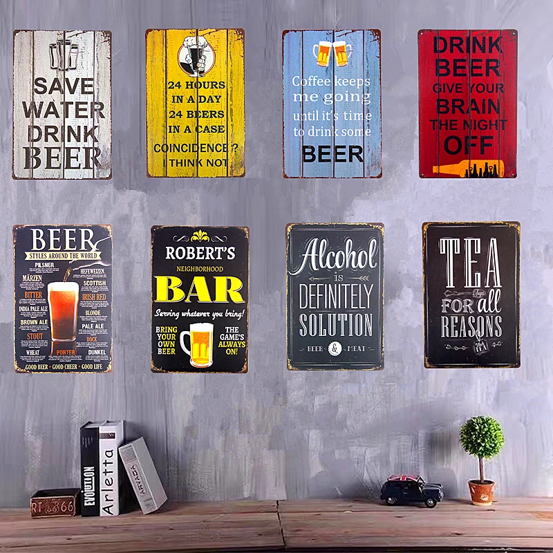 

Консервативная вода Предупреждение/Пиво/девиз, металлический жестяной знак, художественный постер для клуба, бара, дома, ресторана, кофе, кафе, настенное украшение