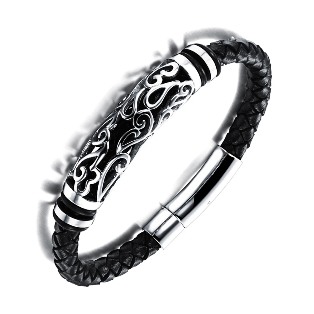 

Men's Leather Braided Bracelets Surfer Wristband Bangle Wholesale