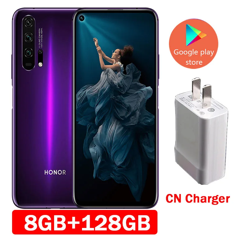 8GB 128GB Purple Honor 20 pro мобильный телефон полный экран AI камера Восьмиядерный отпечатков пальцев ID NFC android 9 - Цвет: 8GB 128GB Purple