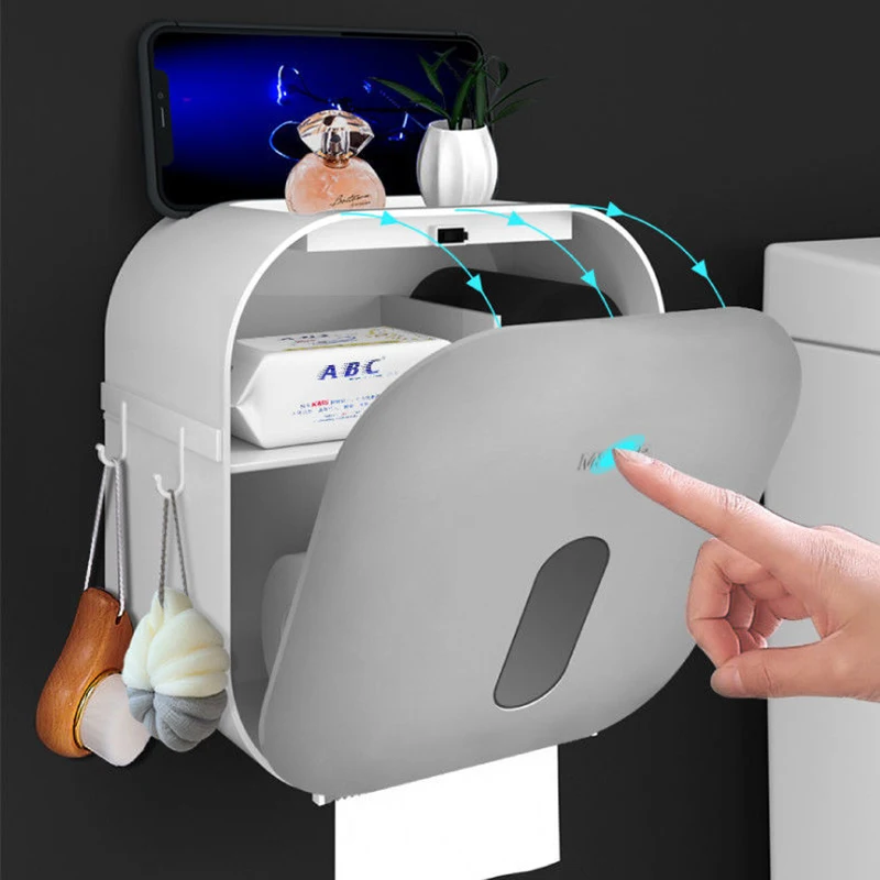 Настенный держатель для туалетной бумаги водонепроницаемый поднос в рулоне