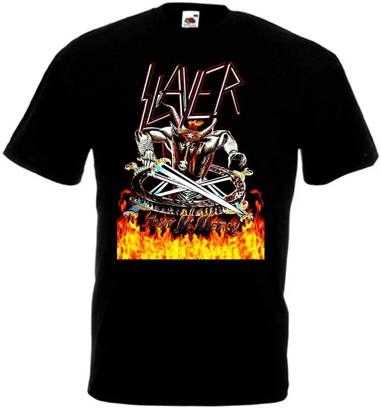 Slayer плакат V18 показ No Mercy футболка мусор тяжелый металл все размеры S 5XL|Мужские