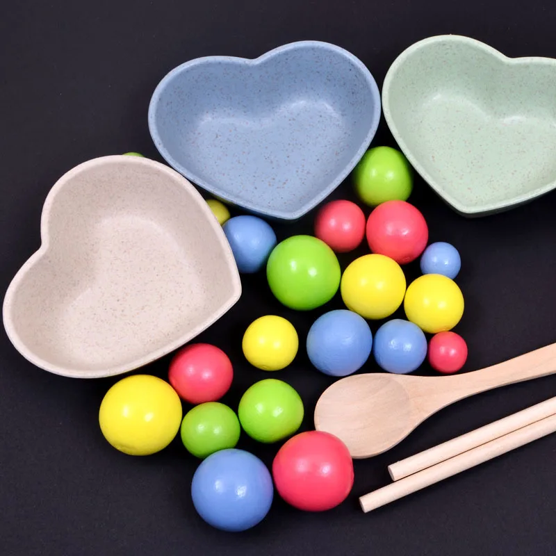 Палочки для еды детей зажимы шарики игрушка-пазл веселая концентрация обучение