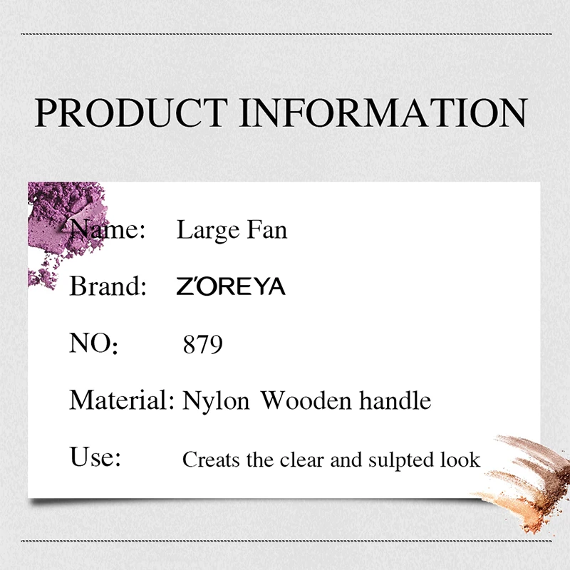 Профессиональный макияж нейлон Большой Вентилятор Румяна лицо пудра основа для