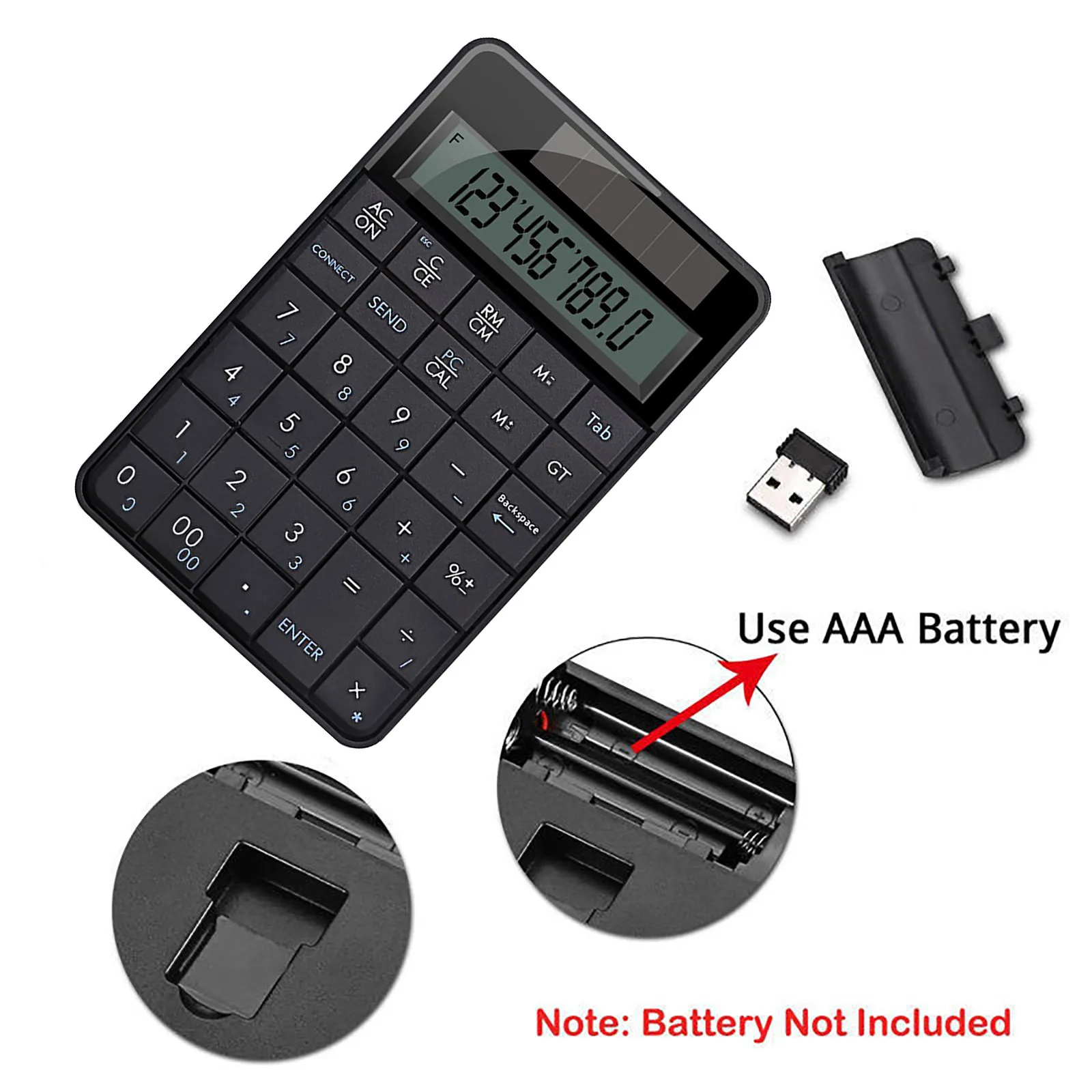 2 4g Mini в 1 Беспроводная Usb цифровая клавиатура с калькулятором экран дисплея