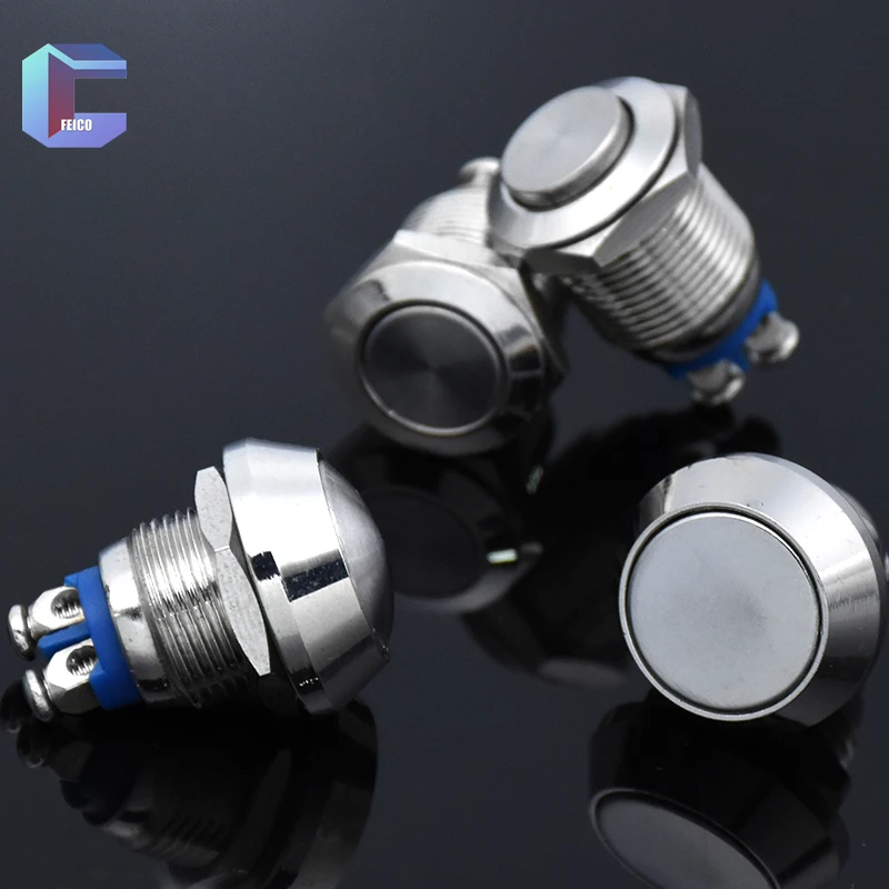 Водонепроницаемый металлический винт в виде гриба 12 мм тип 1 кнопка питания без