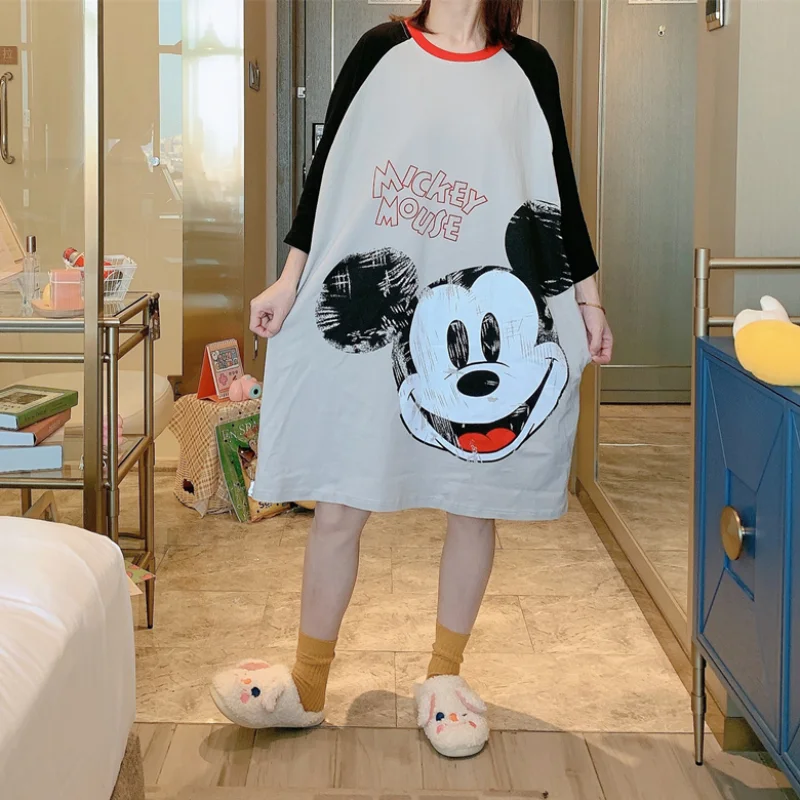 

6 Styles Disney Cartoon Mickey Mouse Daisy Loose Pyjama Pour Femme Cute Kawaii Homewear Sleepwear Night Dress for Girls Chemise
