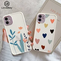 lovebay cute love heart flowers phone case for iphone 13 12 pro max 11 pro max xs max xr x 7 8 plus se 2020 soft silicone cover