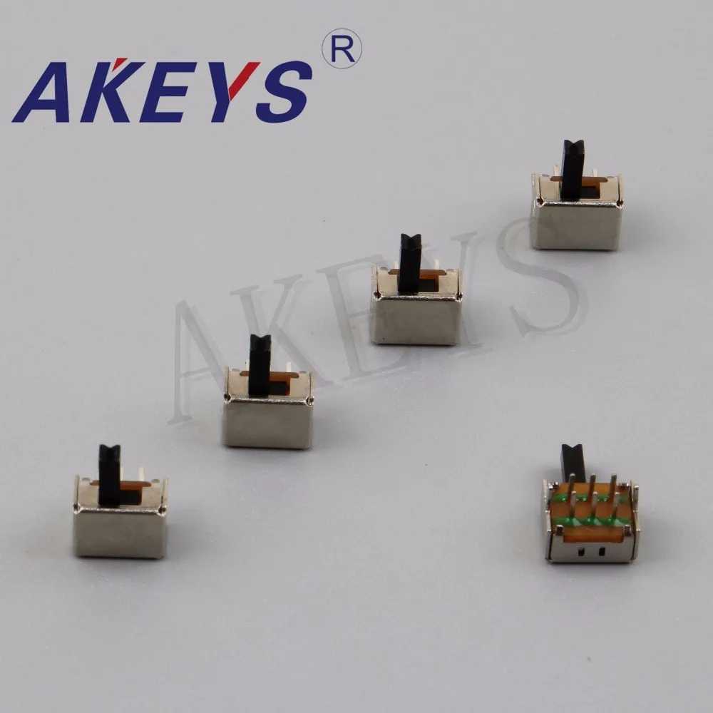 10 шт. SK 22D03 2P2T двухполюсный двойной ручкой высоты 4 мм/5 мм ползунковый