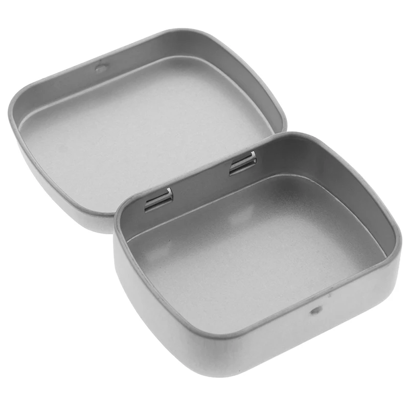 Небольшой шарнирный металлический оловянный бальзам для губ восковой крем