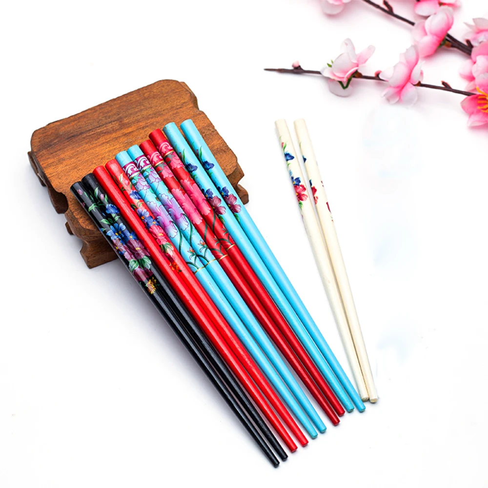 

2Pcs Floral Bride Hairpin Wooden Hair Stick Chopsticks Hair Pin Handmade Colorful Hair Stick Vintage Painting Hair Accessories