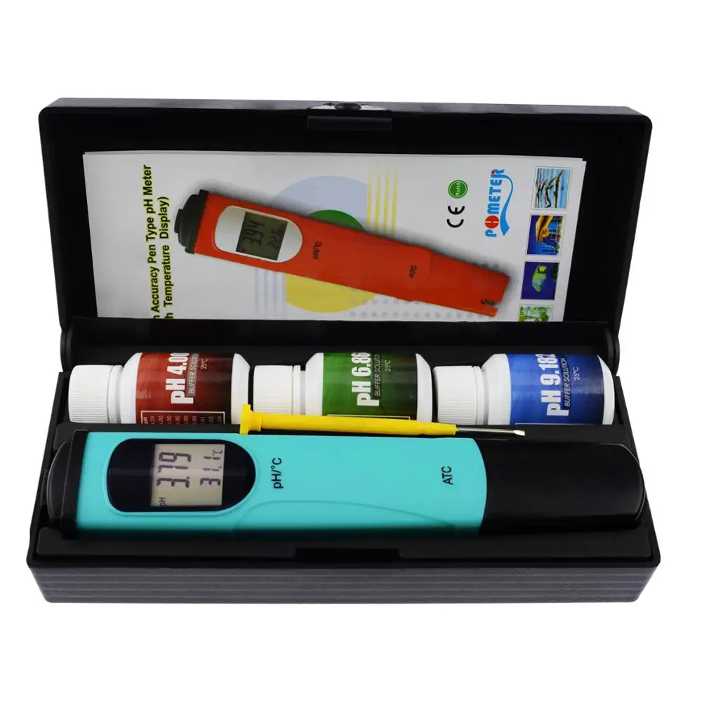 

Pen type pH & Temperature Meter 0.00-14.00pH & 0.0-55.0degC High Accuracy ATC +/-0.1pH Water Tester (OEM packaging available)