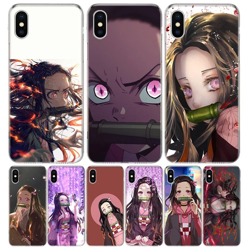 

Demon Slayer Kamado Nezuko Phone Case For iPhone 13 12 11 Pro Max 6 X 8 6S 7 Plus XS XR Mini 5S SE 7P 6P Pattern Cover Coque
