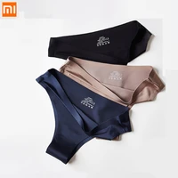 3pcs xiaomi panties briefs panties woman underwear sexy seamless thong t back g string underpant ice silk panties for smart life