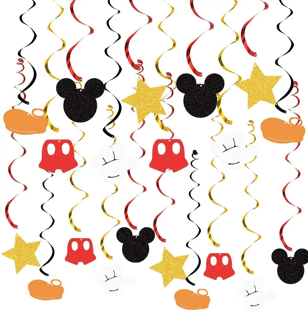 

Disney Mickey Mouse Hanging Vortex Ceiling Hanging Swirls Decorations Suitable Birthday Party Decor Supplies Wedding Baby Shower