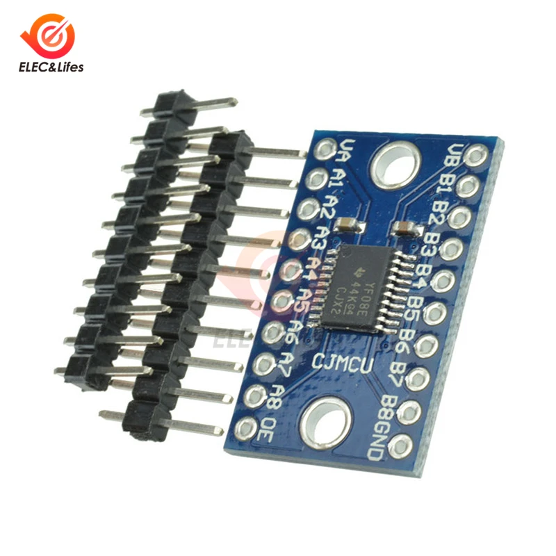 

Двухнаправленный модуль преобразователя логического уровня TXS0108E, 3,3 В, 5 В, 8 каналов, преобразователь TTL уровня, взаимный преобразователь