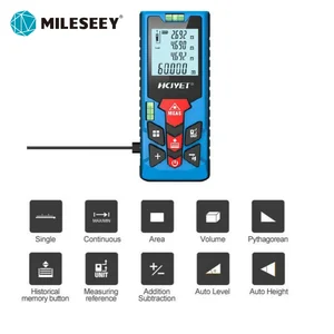 Лазерный дальномер Mileseey, измеритель расстояния, строительный прибор для измерения расстояния, инструмент для тестирования рулетки