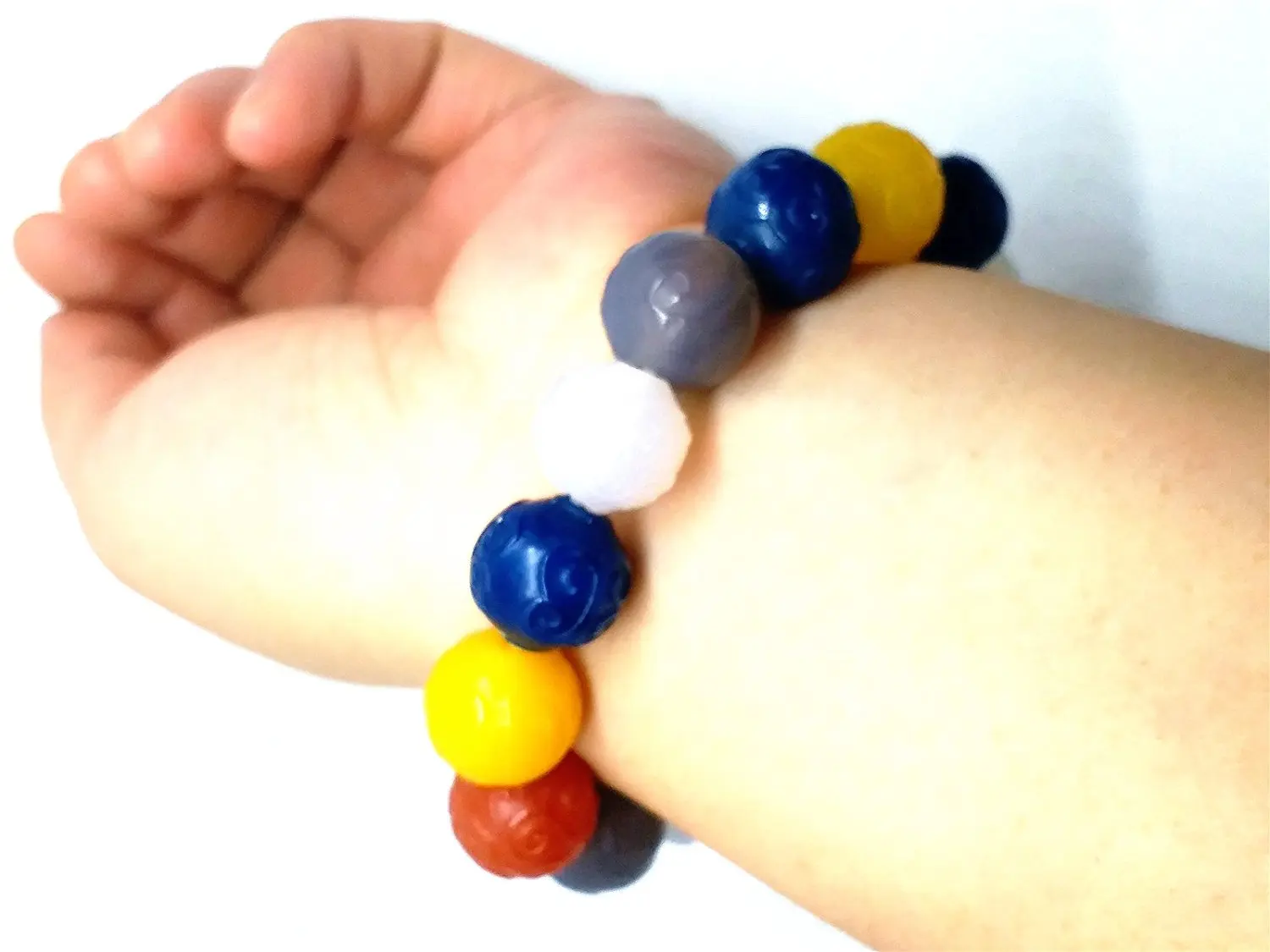 

LETSFUN Fine Jewelry 12mm Multicolor Agate Vintage Engraving Pattern Bracelet Free Shipping