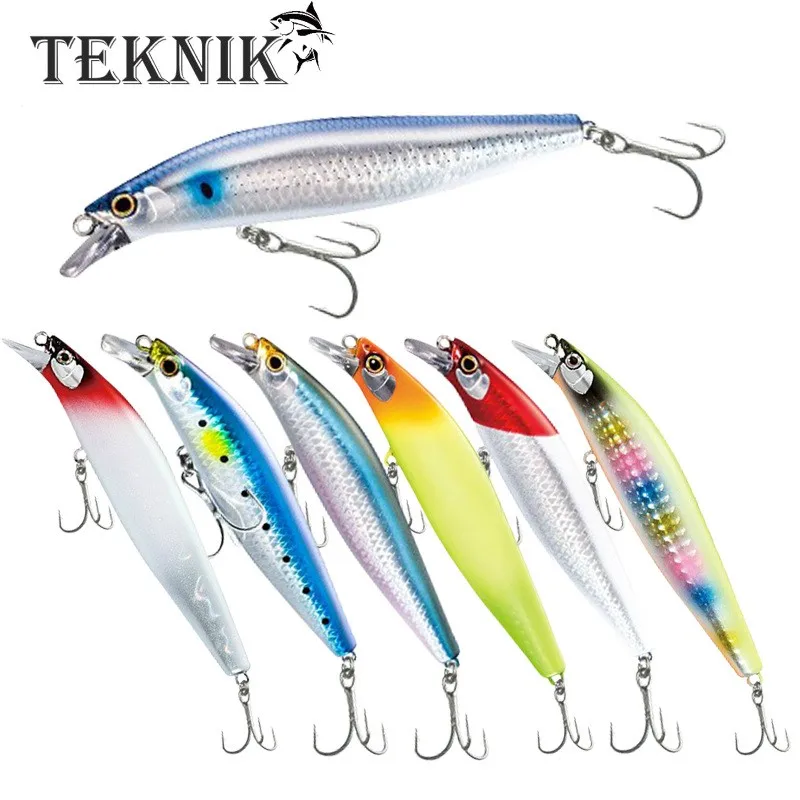 

TEKNIK Fishing Lure Top Quality Pesca Assassin 99mm 14g Long Casting Minnow Hard Bait For Sea Bass Pike Salmon