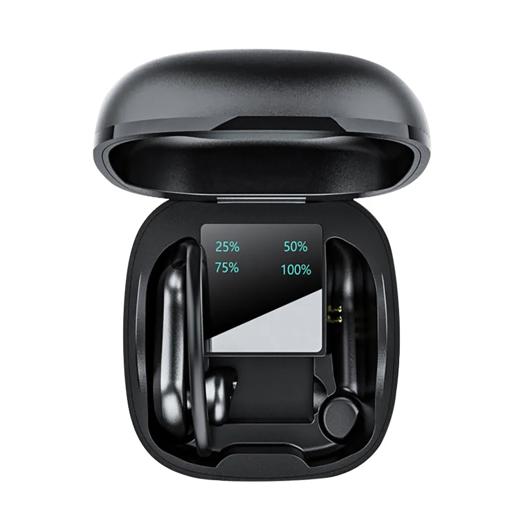 

Беспроводная гарнитура V5.0, спортивные водонепроницаемые наушники-вкладыши, мощные наушники-вкладыши, светодиодный цифровой дисплей, подве...