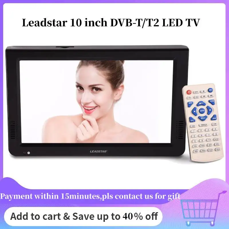 LEADSTAR 10 дюймов портативный телевизор DVB-T DVB-T2 ATSC ISDB-T цифровой аналоговый телевизор Televizyon для автомобиля ТВ СВЕТОДИОДНЫЙ ТВ Портативный Мини ТВ