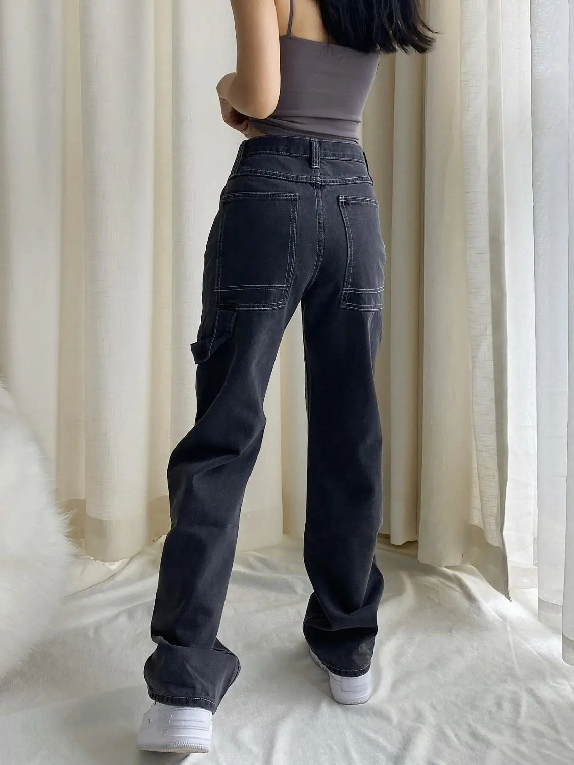 

Cheeky Straight Jeans for Women High Waist Loose Non Stretch Denim With Slim Relaxed Fit Vintage Inspired Feel Pants