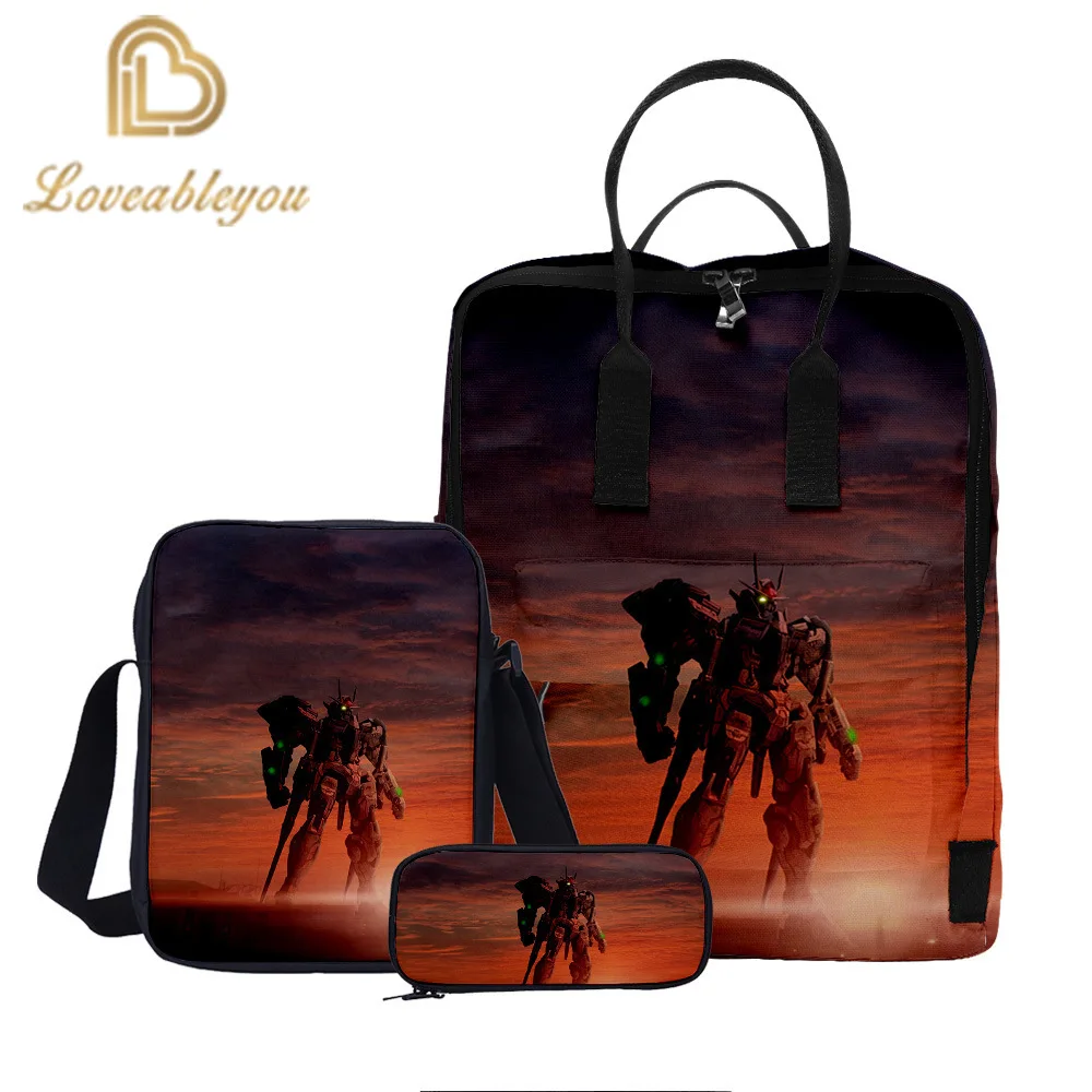 Школьный рюкзак с роботом для мальчиков и девочек подростков комплект школьных