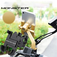 for ducati multistrada 950 s 2019 2020 2021 monster holder accessories alloy motorcycle handlebar mobile phone holder