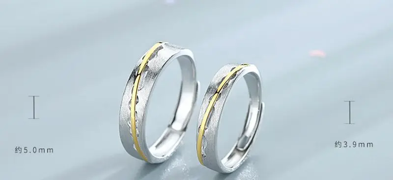 Silvology 925 пробы серебряные кольца для влюбленных, оригинальные золотые кольца, матовые романтические парные кольца, серебряные 925 праздничные украшения