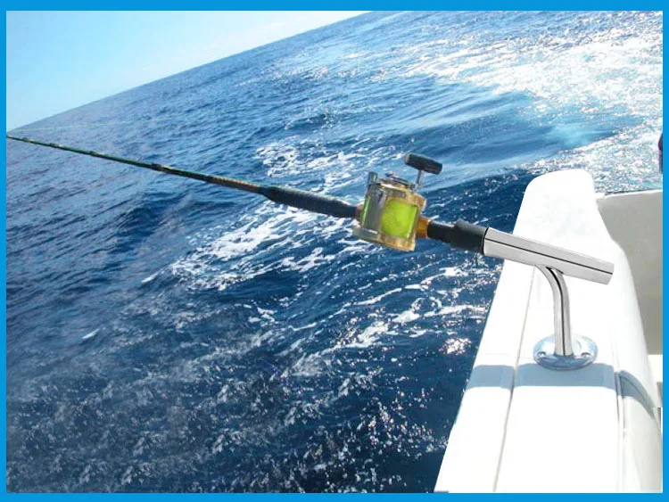 

BEST MATEL Highly Mirror Polished SS316 Outrigger Fishing Rod Holder pole bracket support for Marine Boat Yacht tackle