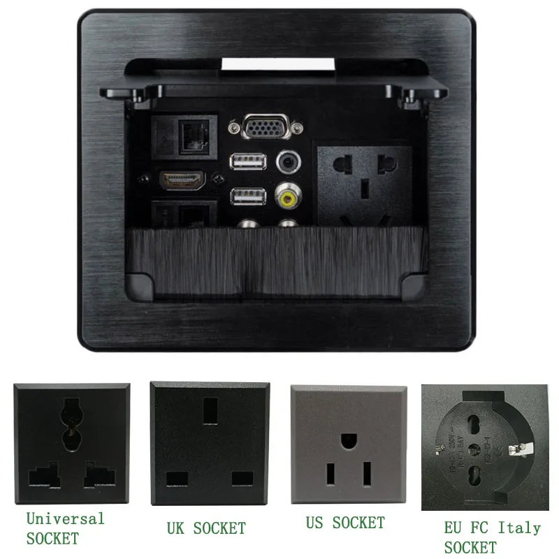 Великобритания США AU универсальная розетка переменного тока выход для стола